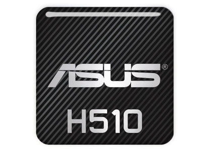 Asus H510 Motherboard 1"x1" Chrome Effect Domed Case Badge / Sticker Logo