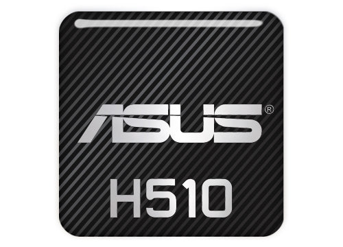 Asus H510 Motherboard 1"x1" Chrome Effect Domed Case Badge / Sticker Logo
