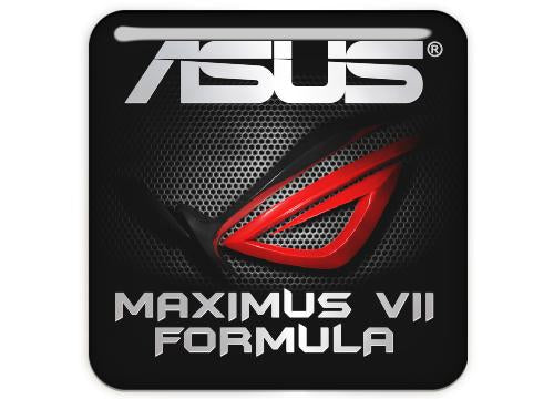 Asus ROG MAXIMUS VII FORMULA Motherboard 1"x1" Chrome Effect Domed Case Badge / Sticker Logo