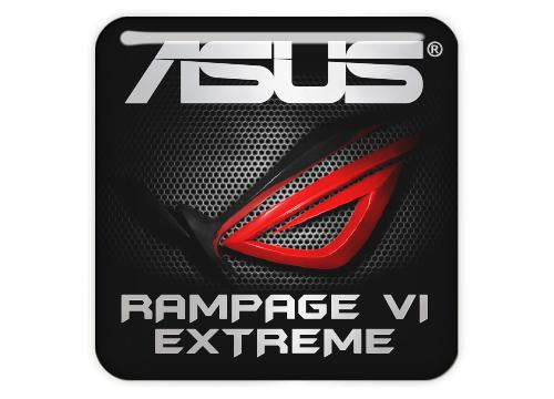 Asus ROG RAMPAGE VI EXTREME Motherboard 1"x1" Chrome Effect Domed Case Badge / Sticker Logo