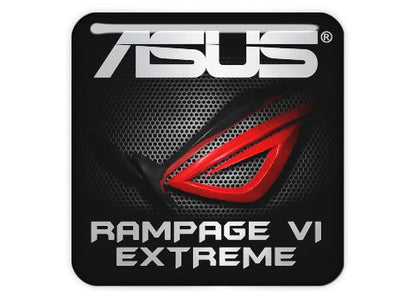 Asus ROG RAMPAGE VI EXTREME Motherboard 1"x1" Chrome Effect Domed Case Badge / Sticker Logo