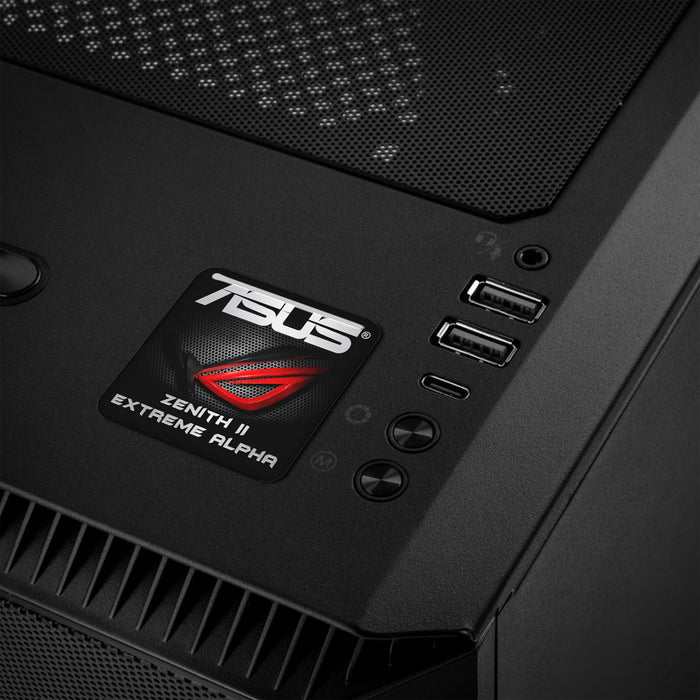 Asus ROG Zenith II Extreme Alpha Motherboard 1"x1" Chrome Effect Domed Case Badge / Sticker Logo