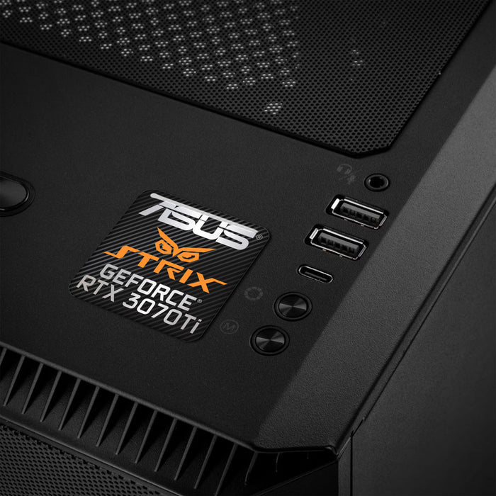 Asus Strix GeForce RTX 3070 Ti 1"x1" Chrome Effect Domed Case Badge / Sticker Logo