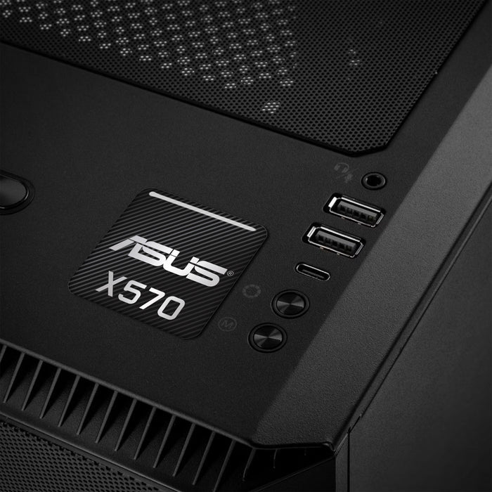 Asus X570 Motherboard 1"x1" Chrome Effect Domed Case Badge / Sticker Logo