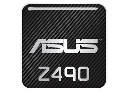 Asus Z490 Motherboard 1"x1" Chrome Effect Domed Case Badge / Sticker Logo