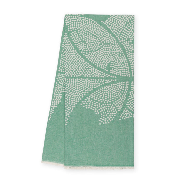 Atlas Reversible Throw, Leaf Green-Eleish Van Breems Home