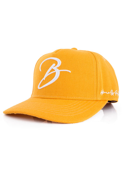 Blackskies-B-Script-Snapback-Cap-Orange-Premium-Hat-2
