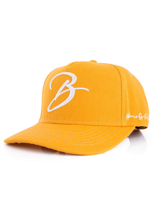 Blackskies-B-Script-Snapback-Cap-Orange-Premium-Hat-2