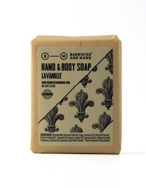 Barrister and Mann Lavanille hand and body soap packaging