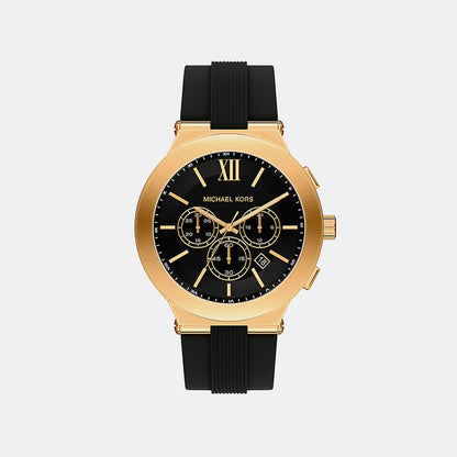 Billie Men Quartz Black Dial Chronograph Silicone Watch MK9253