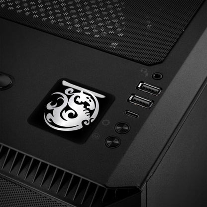 Bitpower 1"x1" Chrome Effect Domed Case Badge / Sticker Logo