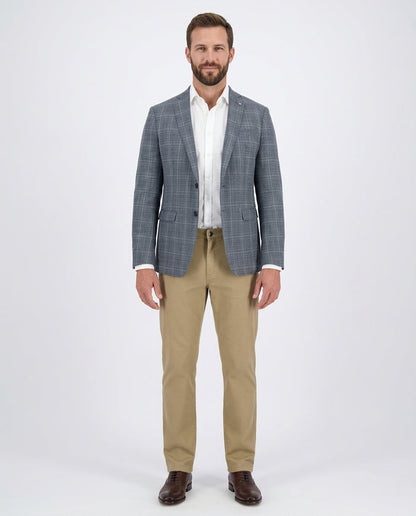 Blujacket Mens Gray Reda Wool Regular Fit 2 Button Trim Fit Blazer Sportcoat