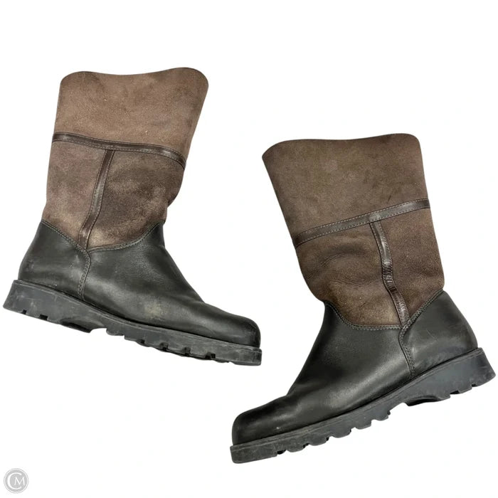 Boots Mid-calf Heels By La Canadienne In Brown, Size: 9.5