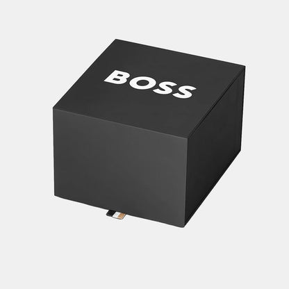 Boss Candor Men Quartz Black Dial Chronograph Leather Watch 1514218