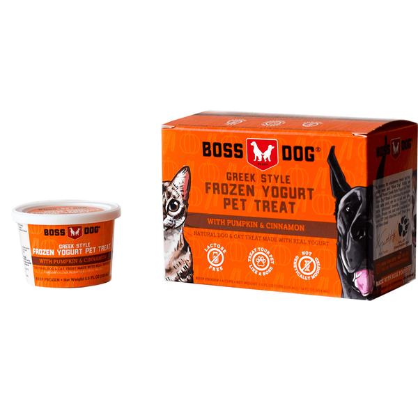Boss Dog Greek Style Pumpkin & Cinnamon Frozen Yogurt Dog & Cat Treat Case of 4