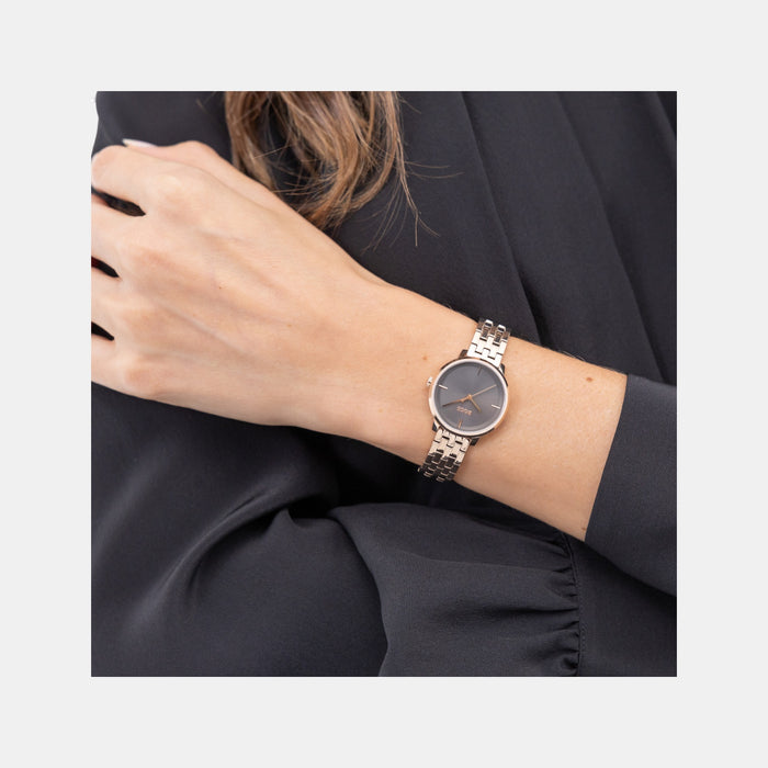 Boss Lucia Women Quartz Grey Dial Analog Stainless Steel Watch 1502820