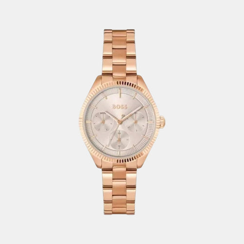 Boss Sage Women Quartz Grey Dial Multi-Function Stainless Steel Watch 1502802