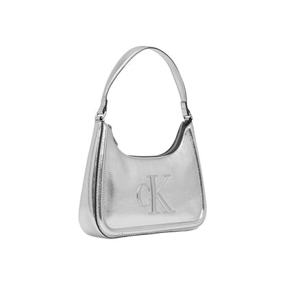 Calvin Klein Tasche BOLD CK METALLIC SHOULDER BAG (silber)