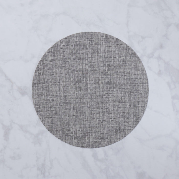 Charcoal Vida 16" Round Woven Placemats Set of 4