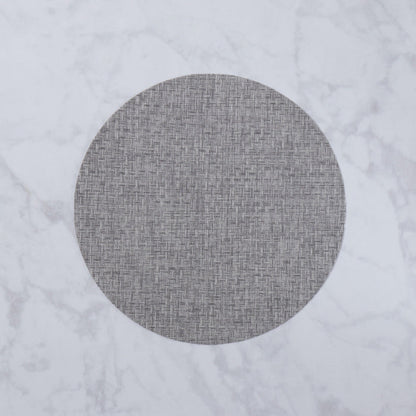 Charcoal Vida 16" Round Woven Placemats Set of 4
