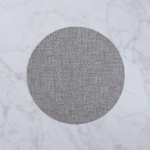 Charcoal Vida 16" Round Woven Placemats Set of 4