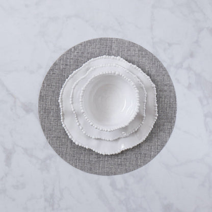 Charcoal Vida 16" Round Woven Placemats Set of 4
