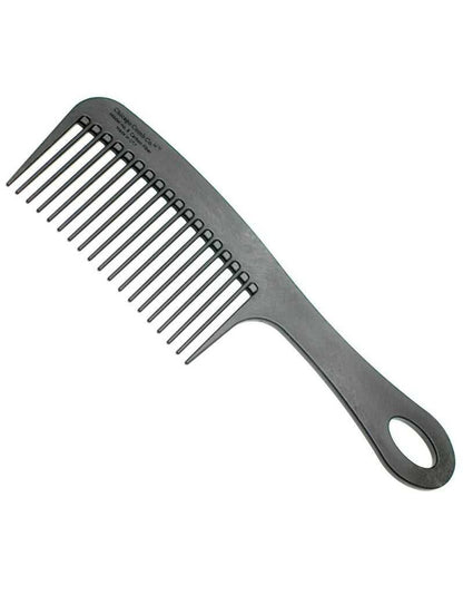 Carbon fiber wide tooth comb for hair and beard grooming