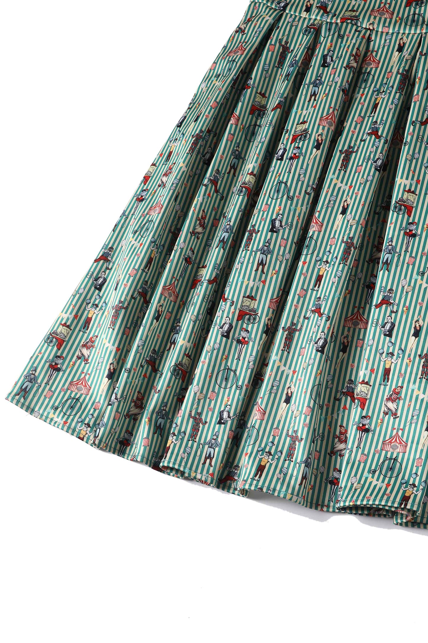 Amanda Green Circus Striped Flared Dress