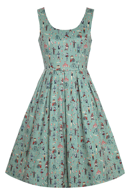 Amanda Green Circus Striped Flared Dress