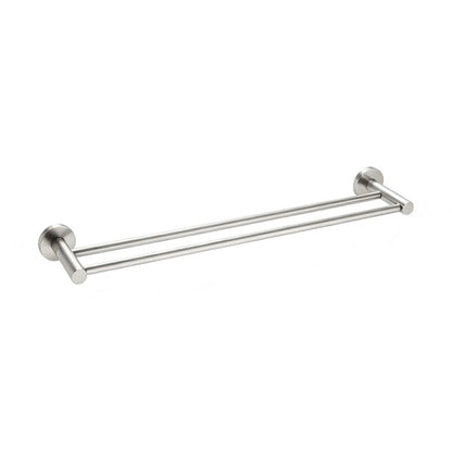 Classic Brushed Nickel 600mm Double Towel Rail