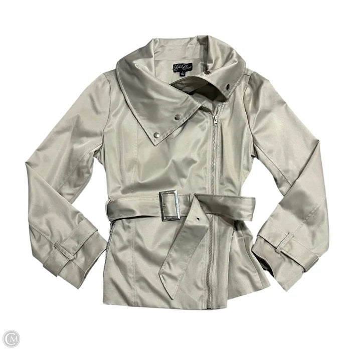 Coat Trench Coat By Eden Court In Tan, Size: L