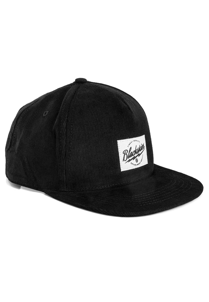 Blackskies-Ebony-Snapback-Cap-Black-Cord-Hat-Side