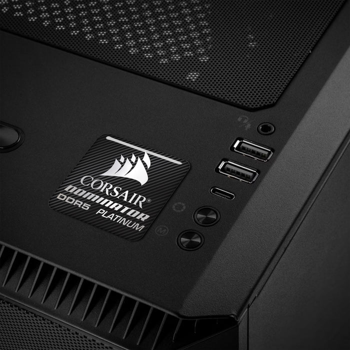 Corsair Dominator Platinum DDR5 RAM 1"x1" Chrome Effect Domed Case Badge / Sticker Logo