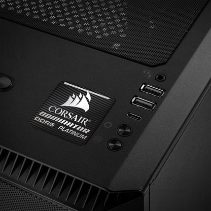 Corsair Dominator Platinum DDR5 RAM 1"x1" Chrome Effect Domed Case Badge / Sticker Logo