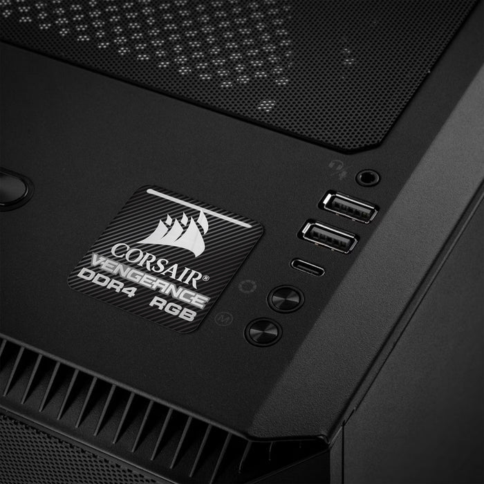 Corsair Vengeance DDR4 RGB RAM 1"x1" Chrome Effect Domed Case Badge / Sticker Logo