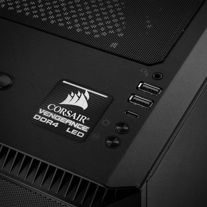 Corsair Vengeance LED DDR4 RAM 1"x1" Chrome Effect Domed Case Badge / Sticker Logo