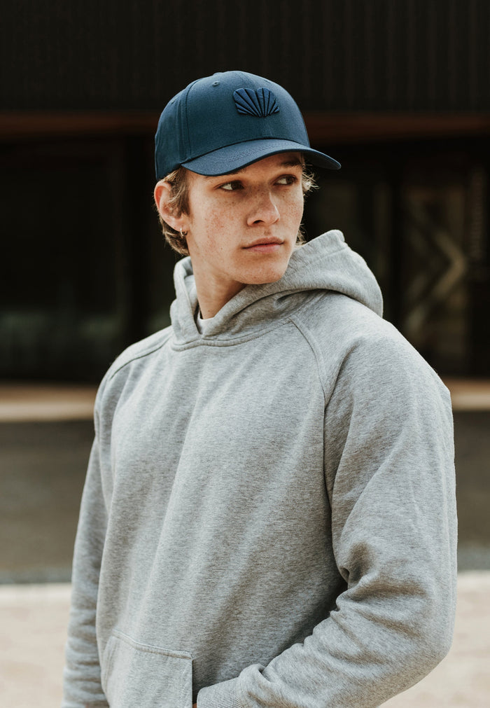 Blackskies-Crest-Baseball-Hat-Navy-Blue-Model