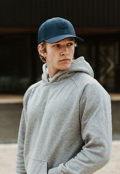 Blackskies-Crest-Baseball-Hat-Navy-Blue-Model