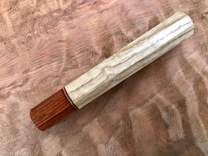 Custom Japanese Knife Handle - Ash and rosewood