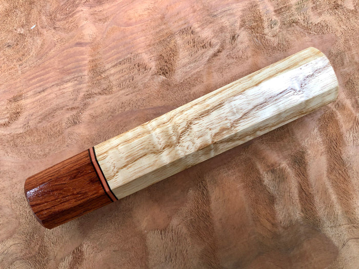 Custom Japanese Knife Handle - Ash and rosewood