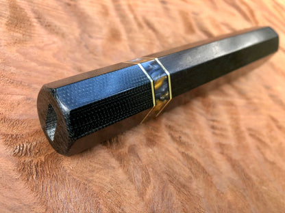Custom Japanese Knife Handle - Gabon Ebony and Micarta