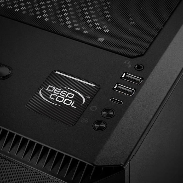 Deepcool 1"x1" Chrome Effect Domed Case Badge / Sticker Logo