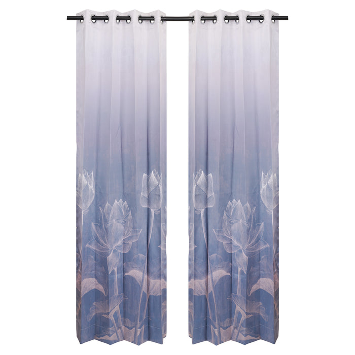 Designer Curtain - Oceanic Breeze (A cool, tranquil blue)