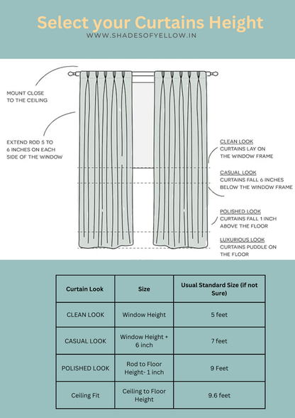 Designer curtains -  Botanical Striped Beige Ombre Curtains
