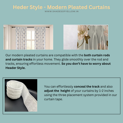 Designer curtains -  Botanical Striped Beige Ombre Curtains