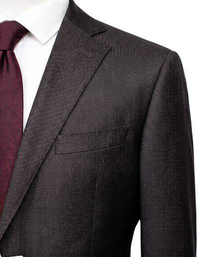 Designer Suit 199  Dark Gray Wool Slim Fit  Notch Lapel 2-Piece Suit - The Suit Depot