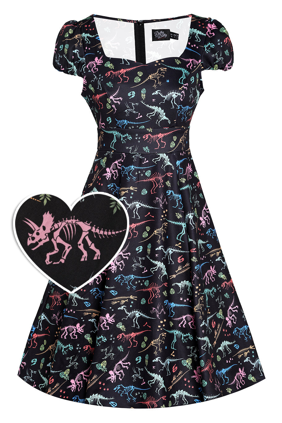 Claudia Black Dinosaur Fossil Dress