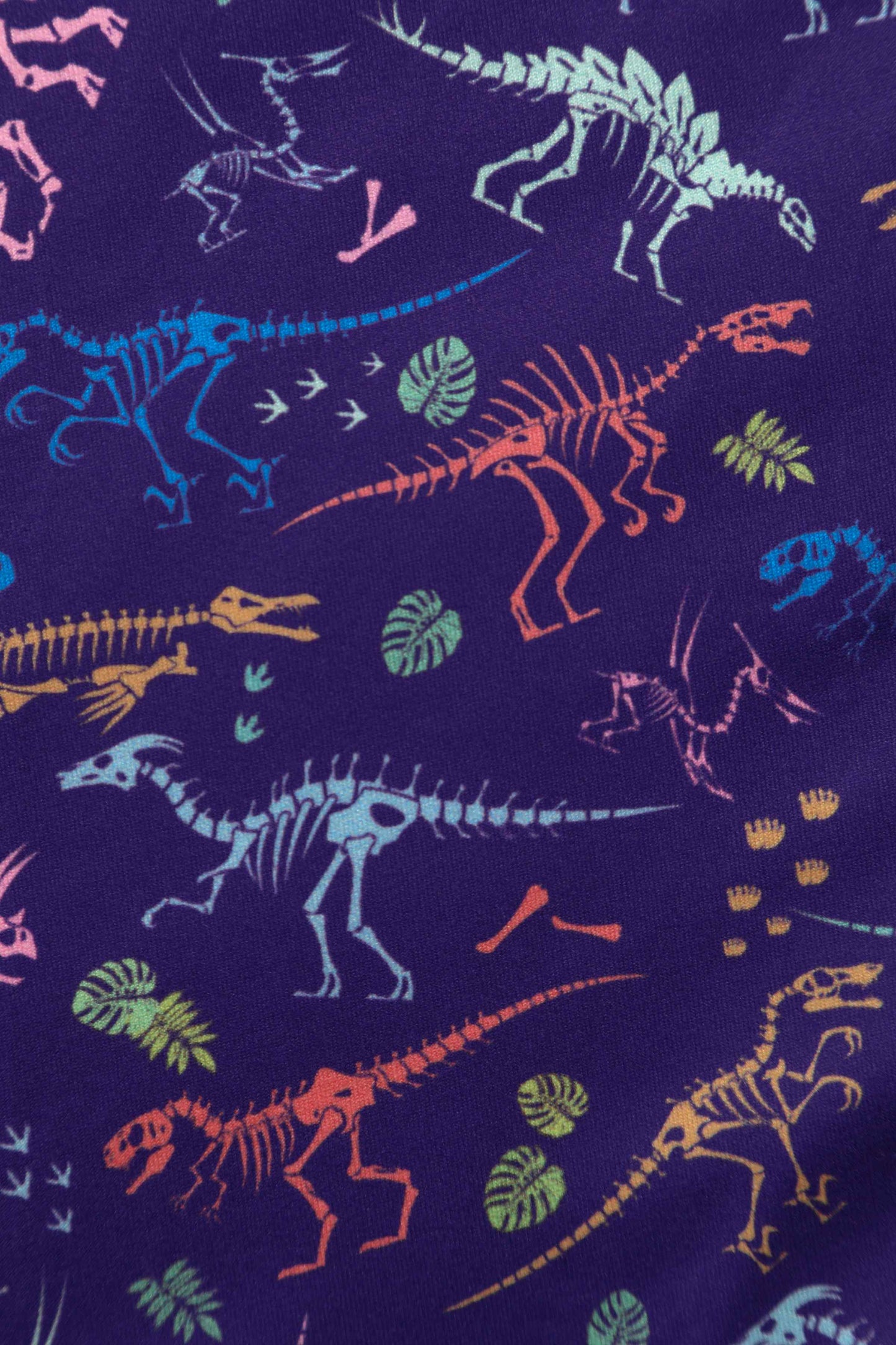 Billie Purple Dinosaur Fossil Print Dress