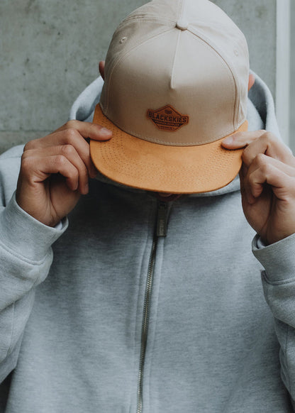 Blackskies-Essentials-Snapback-Cap-Beige-Brown-Brown-Model-2