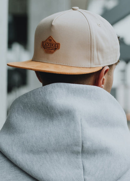 Blackskies-Essentials-Snapback-Cap-Beige-Brown-Brown-Model-3
